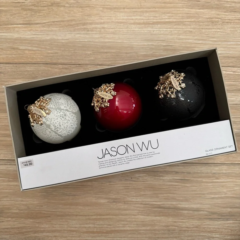 NIB Jason Wu Christmas Ornament Trio